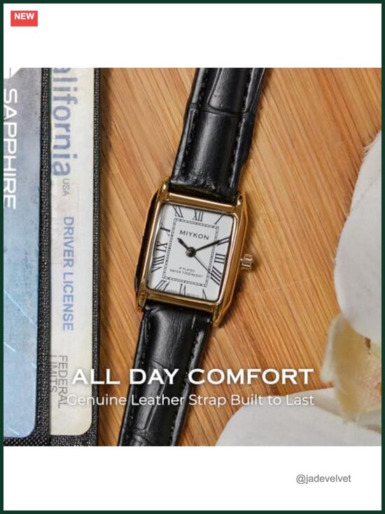 Women\'s Square Tank Watch Genuine Leather Japanese Quartz Water Resistant main image 4